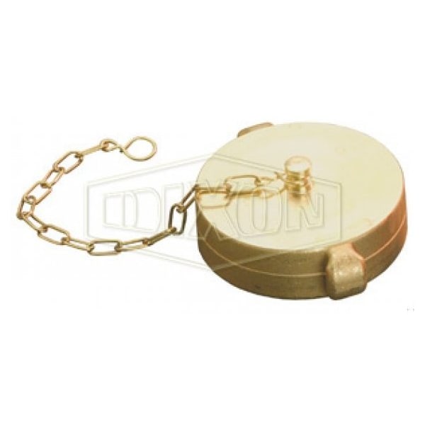 The Right Connection 17-176 Rocker Lug Cap with Chain, 1-1/2 in, FNPSH, Cast Brass, Domestic